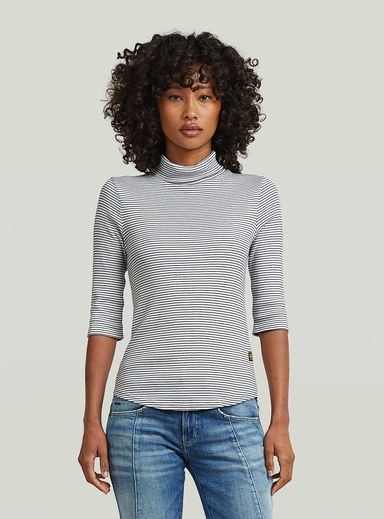 Camiseta Stripped Slim Mock